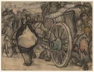 Flüchtlinge auf dem Weg von Amsterdam nach Roosendaal (Anvers