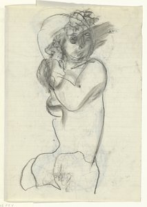 çıplak kadın by Leo Gestel