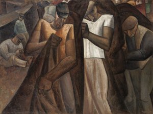 Nettendragers, c.1924 (tuval üzerine yağlı boya) by Leo Gestel