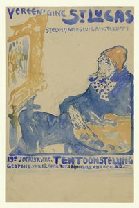 Amsterdam'daki Stedelijk Müzesi'ndeki 19. Yıllık Vereening St. Lukas Sergisinin afişi için tasarım by Leo Gestel