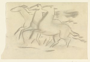 koşan atlar by Leo Gestel