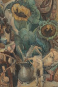Vazoda ayçiçeği ile natürmort by Leo Gestel