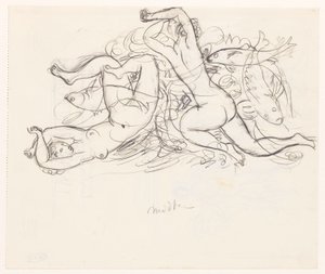 iki çıplak kadın ve üç balık by Leo Gestel