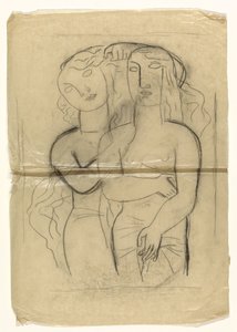 iki ayakta kadın by Leo Gestel