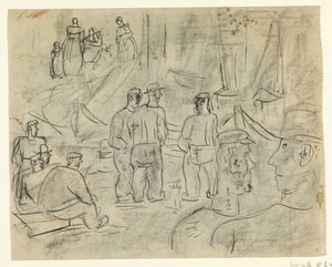 Bir limanda balıkçılar by Leo Gestel
