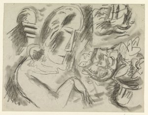 Bir demet çiçek olan kadın by Leo Gestel