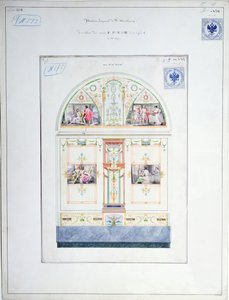 Hermitage için duvar tasarımı, St. Petersburg, c.1840