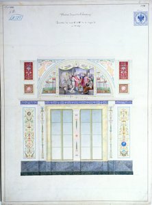 Hermitage için duvar tasarımı, St. Petersburg, c.1840