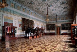Saint Petersburg'daki Hermitage'ın Şövalye Salonu Arsenal, c19. yüzyıl