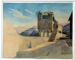 Hanın terası. Leo Von Klenze'nin (1784-1864) tablosu