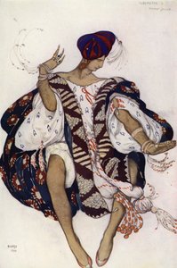 Kleopatra balesi için Yahudi Dansı (renkli taş) by Leon (after) Bakst