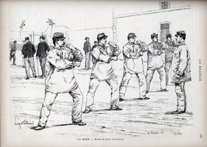La Boxing - Fransız Armees - Leon Couturier (1842-1935) tarafından çizim - “” Bayrak” için - Yurtseverler Ligi Monitörü” - 22 Ağustos by Leon Antoine Lucien Couturier