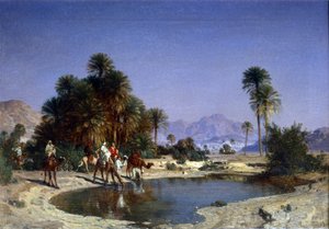 Leon-Adolphe Belly çöl vahasındaki kervan