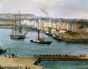 Leon Auguste Asselineau (1808-1889) tarafından yapılan Dieppe Limanı