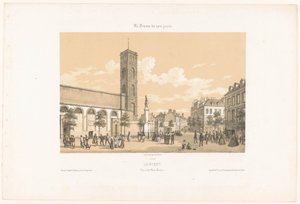 Lorient Lorient'teki Place Bisson'un görünümü. Vue de la place Bisson (nesne üzerine başlık) Çağdaş Fransa (dizi başlığı) La France de nos jours (nesne üzerine dizi başlığı) by Leon Auguste Asselineau