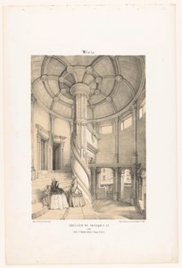 Blois Blois şatosunda Kral I. Francis'in sarmal merdiveninin görünümü. Escalier de François Ier (nesne üzerine başlık) Çağdaş Fransa (dizi başlığı) La France de nos jours (dizi başlığı)