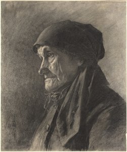 Yaşlı Köylü Kadın by Leon Augustin Lhermitte