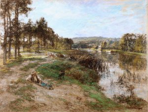 Marne Kıyılarında, 1904 by Leon Augustin Lhermitte