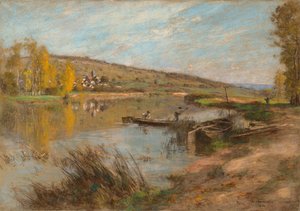 Quai au Sable, Chartèves, 1904. by Leon Augustin Lhermitte