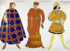 “San Sebastian Şehit” için Bakst kostümü by Leon Bakst
