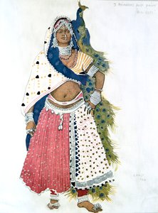 Tavus Kuşlu Bayadere, bale kostüm tasarımı, 1911 by Leon Bakst