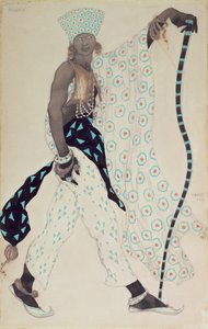 `Le Pelerin: Blue God, 1912 için kostüm tasarımı by Leon Bakst