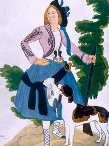 The Huntress için kostüm tasarımı, 1922 by Leon Bakst