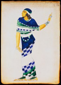 Bir müzisyen için kostüm tasarımı by Leon Bakst