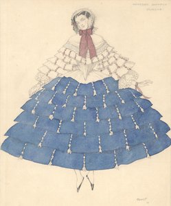 Bale Karnavalı için kostüm tasarımı, R. Schumann, 1910. by Leon Bakst