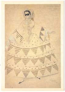Bale Karnavalı için kostüm tasarımı, R. Schumann, 1910 by Leon Bakst