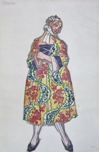 İyi bir ruh halindeki bale Kadınlar için kostüm tasarımı, C. Goldoni, 1917 by Leon Bakst