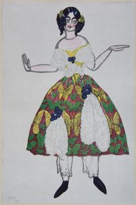 Bale için kostüm tasarımı The Magic Toy Shop, G. Rossini, 1919 by Leon Bakst