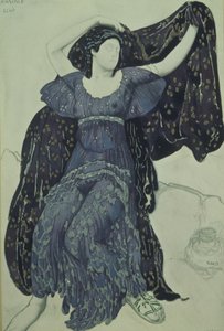 Peri Eko. N. Tcherepnin'in Narcisse balesi için kostüm tasarımı, 1911 by Leon Bakst