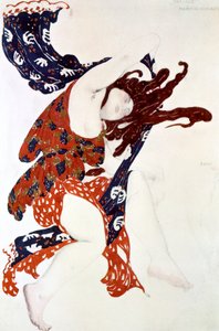 Premiere Bacchante, Tcherepnin Narcisse yapımı için kostüm tasarımı, 1911 by Leon Bakst