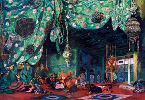 Bale Scheherazade için set tasarımı, c1913