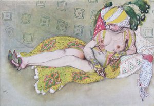 Sarı Sultanların Karısı, 1916 by Leon Bakst