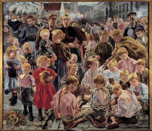 Sosyal Gerçekçilik: “” İşçinin Çağları” Leon Frederic'in (1856-1940) bir resminin orta kısmı