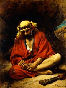 Ayağından diken koparan bir Arap, by Leon Joseph Florentin Bonnat