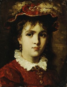 Genç Bir Kızın Portresi, 1876 by Leon Joseph Florentin Bonnat