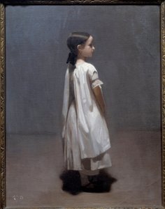 Sanatçının küçük kız kardeşi 7-8 yaşlarında Leon Joseph Bonnat (1833-1922) 1850 Sun tarafından tablo. 0,35x0,27 m Bayonne, Musee Bonnat by Leon Joseph Florentin Bonnat