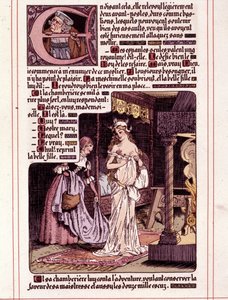 Leon Lebegue (1863-1944) tarafından Honore de Balzac'ın “La Mye du Roy” adlı romanının illüstrasyonu