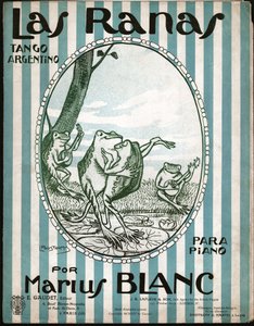Tango dansı yapan kurbağalar. 1914 (resim) by Leon Pousthomis