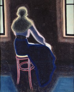 Tabure Üzerinde Genç Kadın by Leon Spilliaert