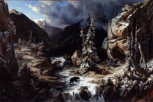 Maladetta yolunda çekilen görünüm by Leonard Alexis Dalige de Fontenay