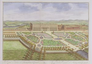 Hampton Court Kraliyet Sarayı, Johannes Kip (c.1652-1722) tarafından oyulmuş 