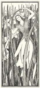 Daffy-aşağı dilly kasabaya geldi, sarı bir kombinezon ve yeşil bir cüppe (gravür) by Leonard Leslie Brooke