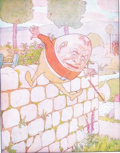 Humpty Dumpty harika bir düşüş yaşadı (renkli taş) by Leonard Leslie Brooke