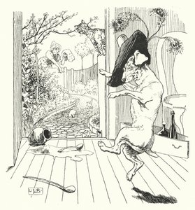 Yaşlı Anne Hubbard (gravür) by Leonard Leslie Brooke
