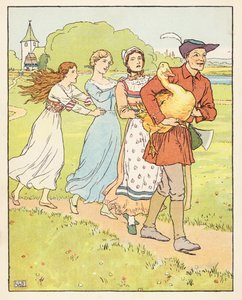 Altın Kaz (renkli taş baskı) by Leonard Leslie Brooke