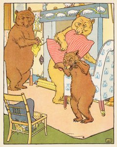 Üç Ayı (renkli taş baskı) by Leonard Leslie Brooke